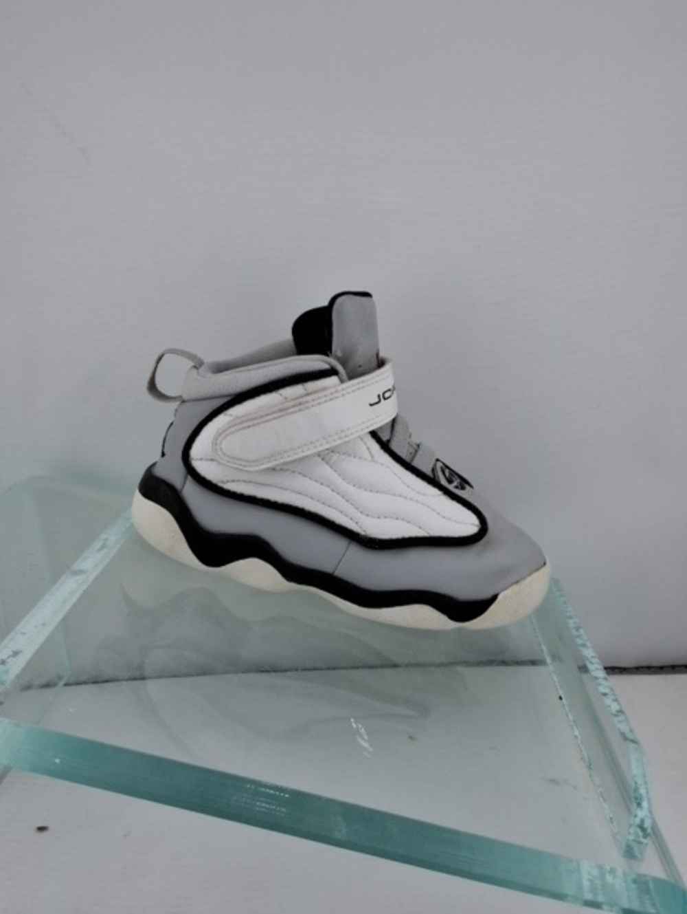 Jordan Kids Live Strong White, Gray and Black High-Top Sneaker